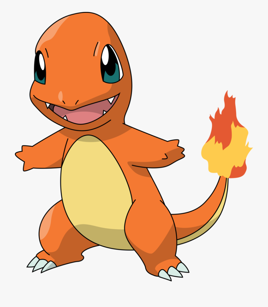 Charmander Pokemon Transparent Clipart Image - Pokemon Gen 1 Starters Charmander, Transparent Clipart