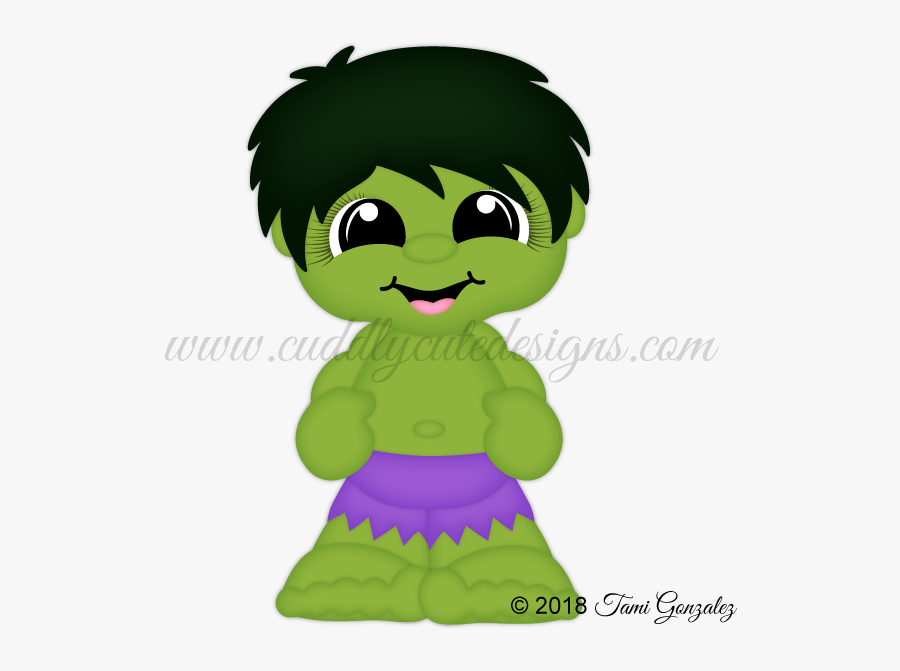 Hulk Clipart Printable - Cute Baby Hulk, Transparent Clipart