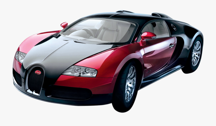 Bugatti Veyron Png - Red And Black Bugatti Veyron, Transparent Clipart