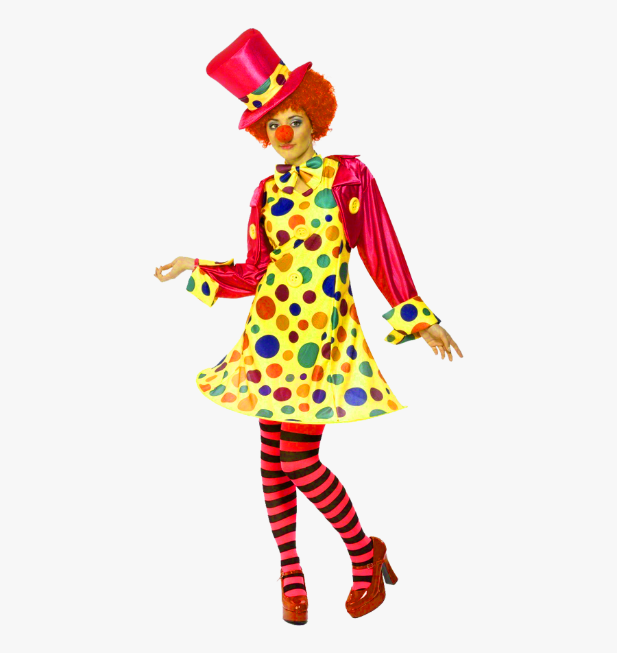 Ladies Clown Fancy Dress, Transparent Clipart