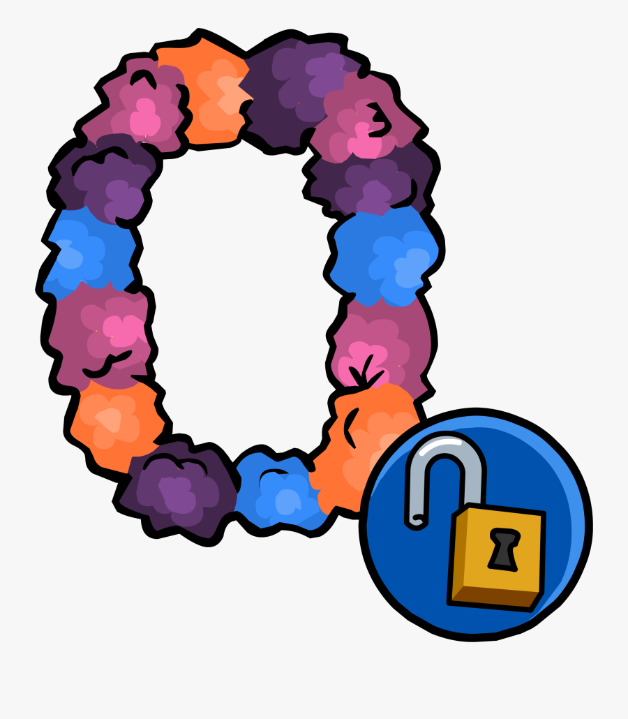 Club Penguin Rewritten Wiki - Club Penguin Blue Lei, Transparent Clipart