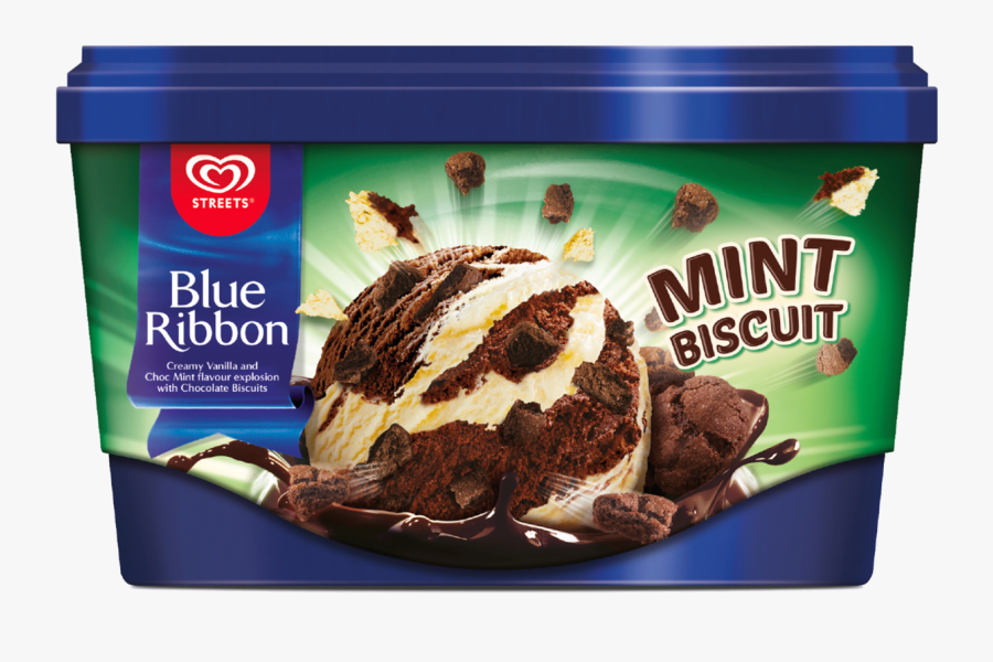 Blue Ribbon Mint Biscuit - Arnott's Mint Slice Ice Cream, Transparent Clipart