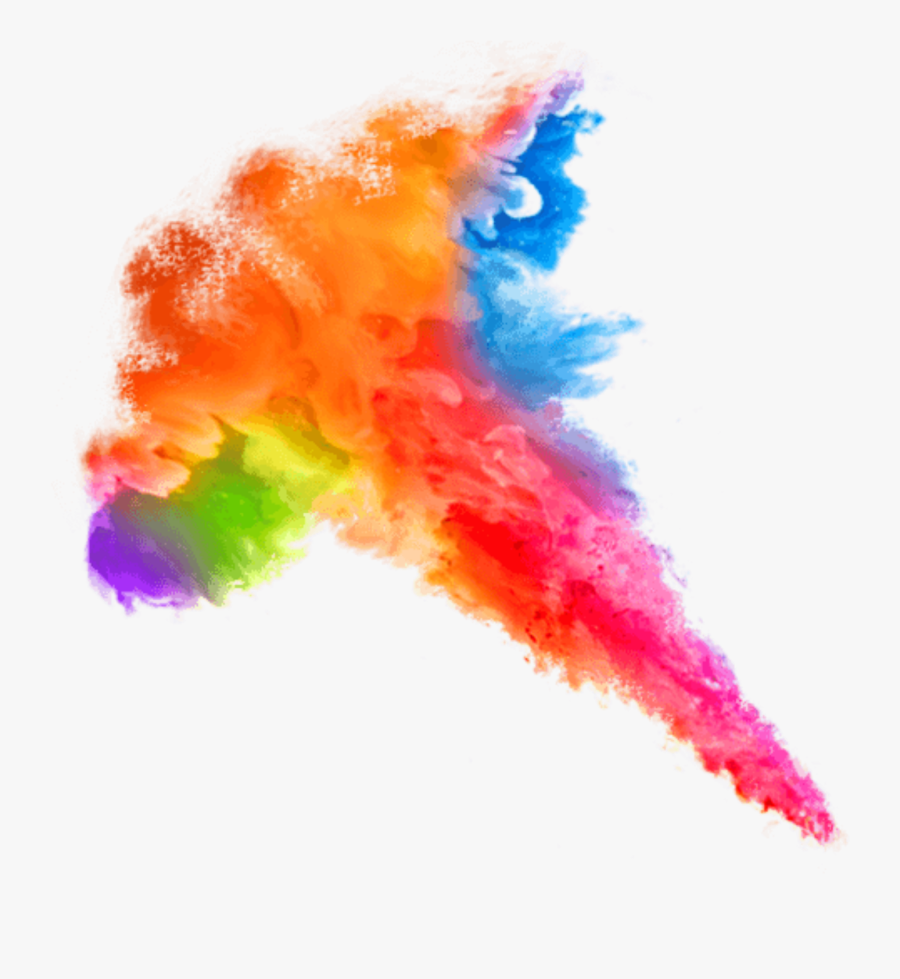 Smoke Clipart Rainbow - Colorful Smoke Cloud Png, Transparent Clipart