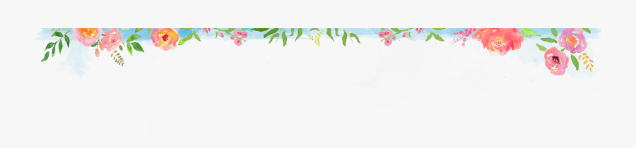 Flower Design Header Png, Transparent Clipart