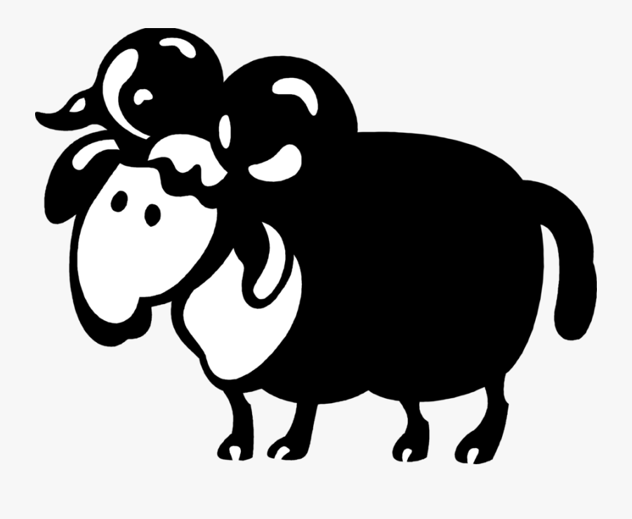 Ram With Horns Vector - Cartoon, Transparent Clipart