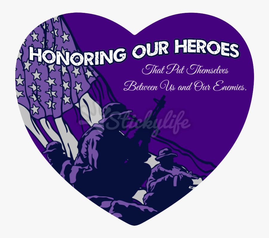 Purple Heart Day Decal - Graphic Design, Transparent Clipart