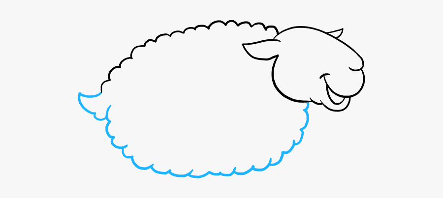 How To Draw Sheep - Sheep Wool Drawing, Transparent Clipart