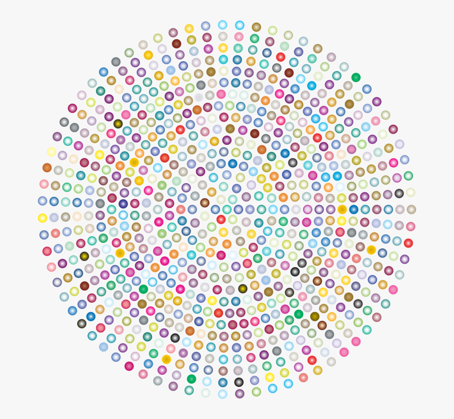 Symmetry,area,circle - Damien Hirst Circle Dot Painting, Transparent Clipart