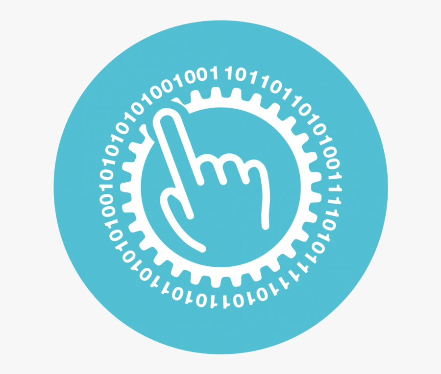 A Light Blue Circle With A Finger Pointing At Numbers - Circle, Transparent Clipart