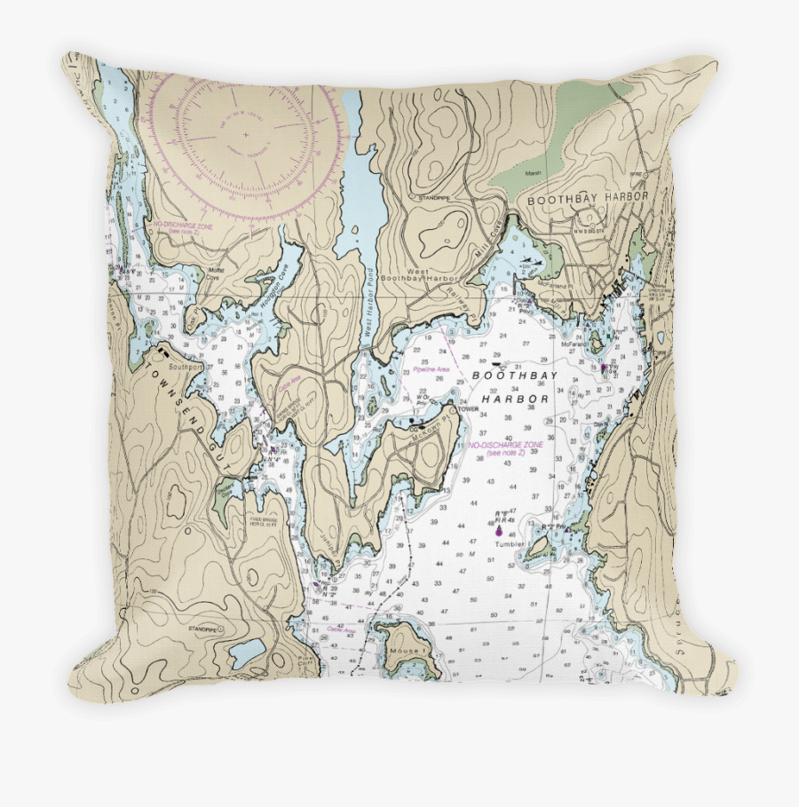 Clip Art Boothbay Harbor Premium Chart - Cushion, Transparent Clipart