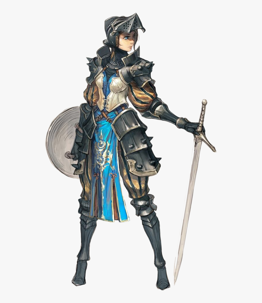 Knight Female Plate Armour Woman - Female Anime Armor Knight, Transparent Clipart
