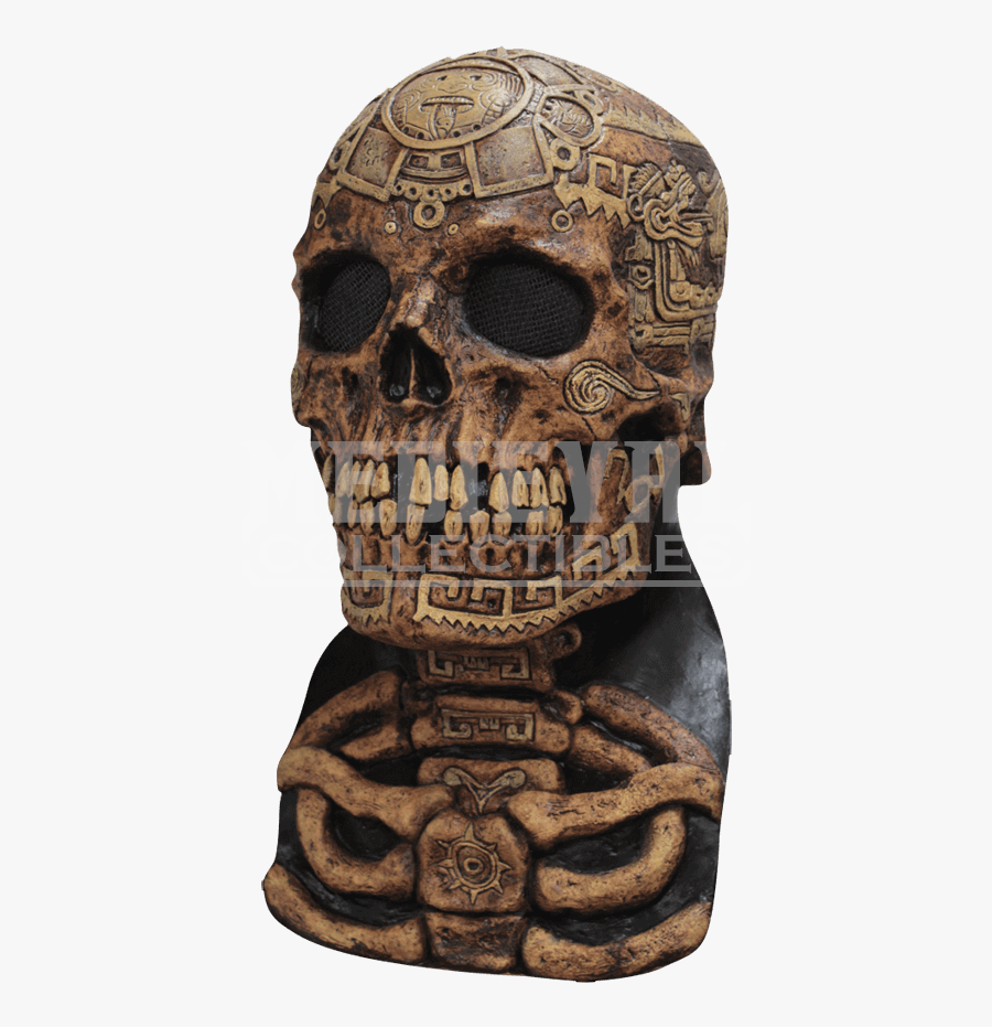 Aztec Warrior Skull - Aztec Halloween Mask, Transparent Clipart