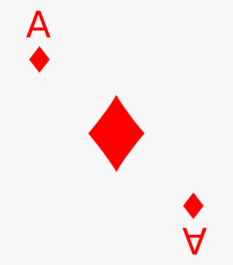 Playing Card Diamond Ace, Transparent Clipart