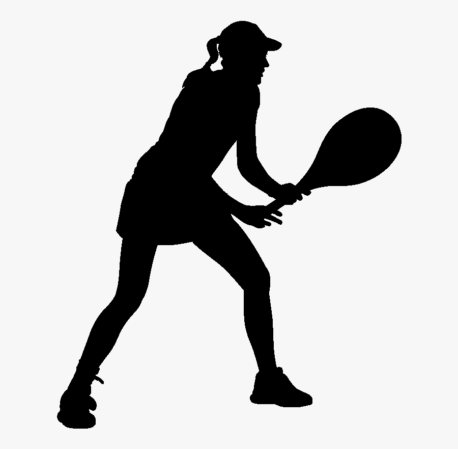 Tennis Player Silhouette Png, Transparent Clipart