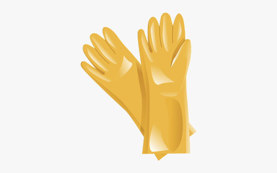 Glove,safety Glove,yellow,personal Protective Gloves - Illustration, Transparent Clipart