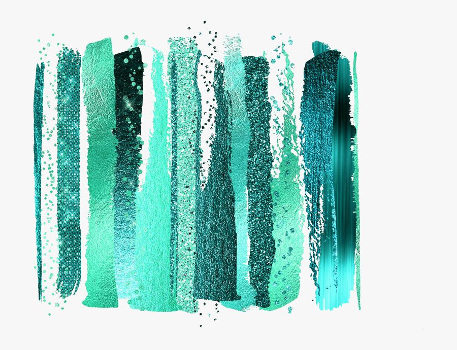 #overlay #smear #smudge #painting #paint #turquoise - Teal Paint Strokes, Transparent Clipart