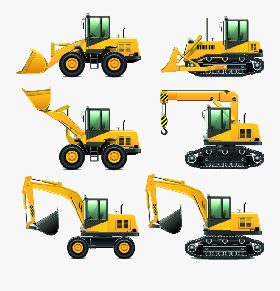 Heavy Equipment Architectural Engineering Excavator - Les Machines De Construction, Transparent Clipart