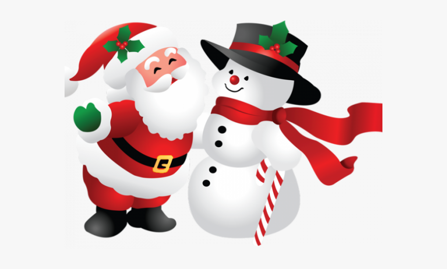 Santa And Snowman Clipart, Transparent Clipart