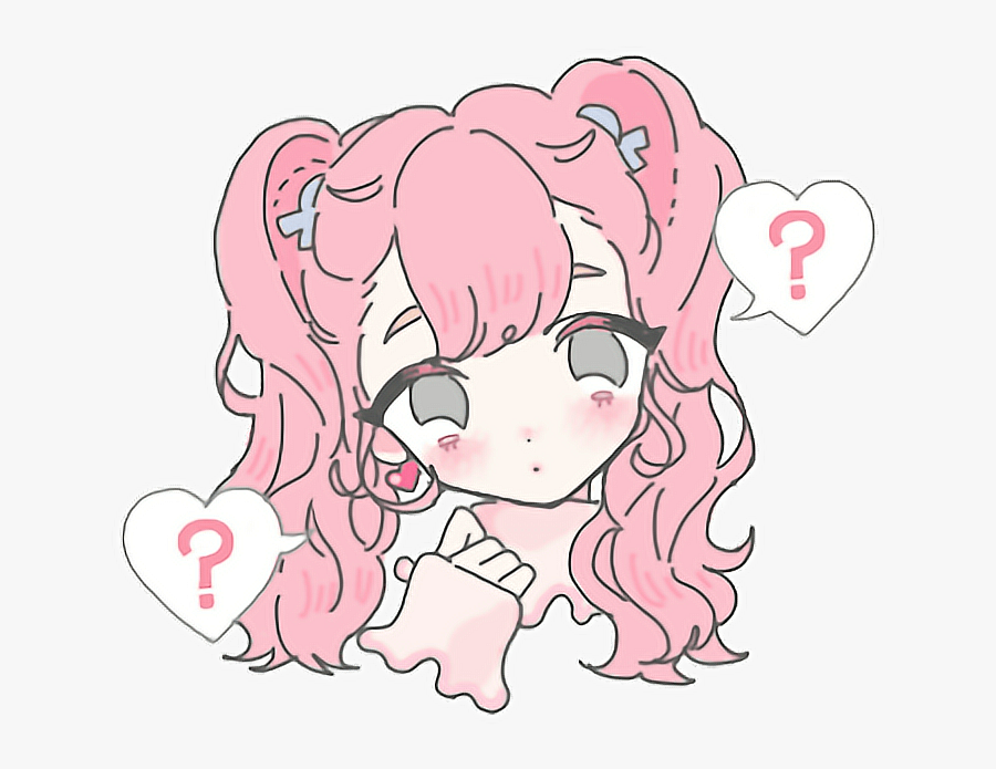 #pink #pinkaesthetic #cute #love #pinkanime #pinkmanga - Cartoon, Transparent Clipart