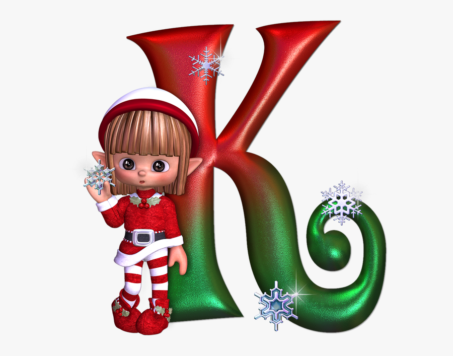 Alfabeto De Navidad - Christmas Elf Alphabet Letters Clipart, Transparent Clipart