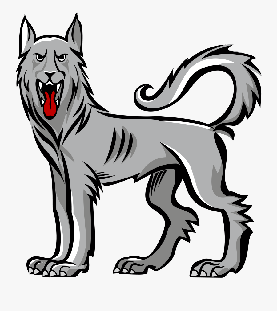 Heraldry Wolf Guardant, Transparent Clipart