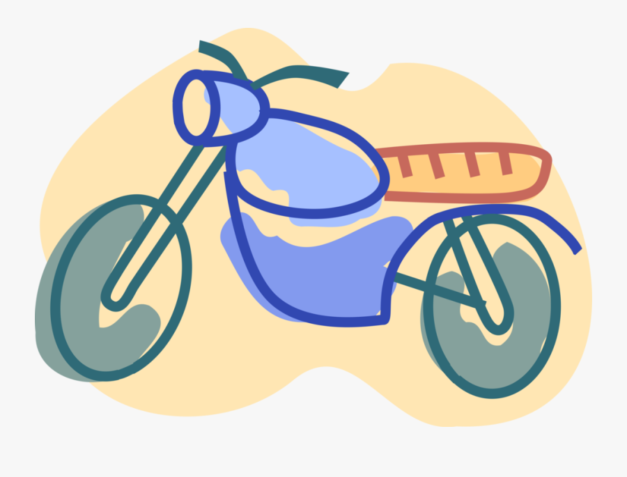 Vector Illustration Of Dirt Bike Motorcycle Or Motorbike - Dirt Motorbike Clip Art, Transparent Clipart