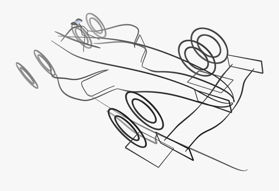 Sledding Drawing Luge - Line Art, Transparent Clipart