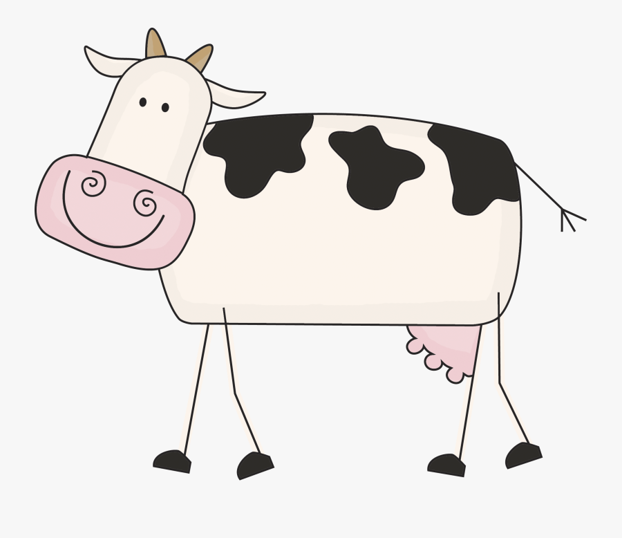 Transparent Cow - Stick Figure Drawing Animals, Transparent Clipart