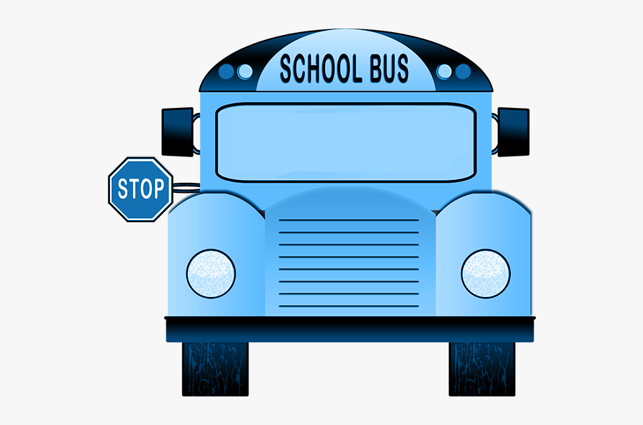 Big Blue Van - Blue School Bus Clip Art, Transparent Clipart