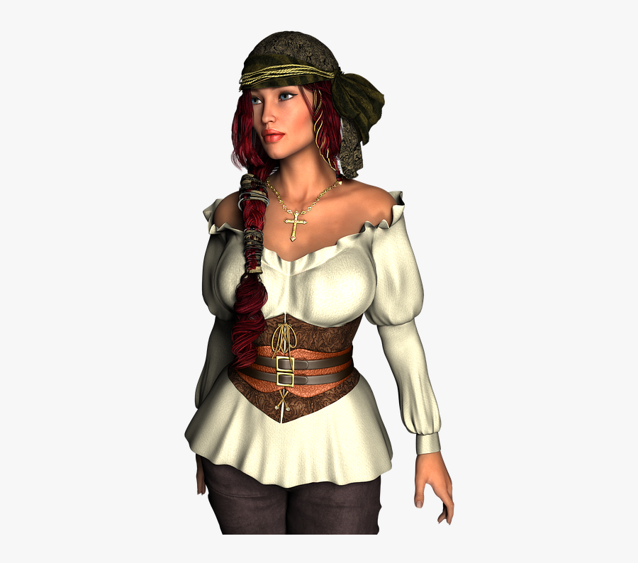 Pirate, Woman, Female, Masquerade, Captain, Sailor - Maria Lindsey, Transparent Clipart