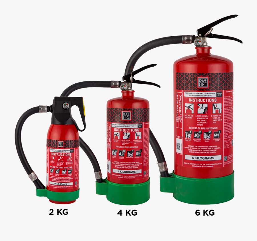 Hfc227ea Clean Agent Based Portable Fire Extinguishers - Ceasefire Extinguisher Clean Agent Type, Transparent Clipart