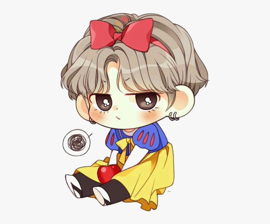 Tae As Snow White Was A Blessing 😍 - Chibi Taehyung Bts Fanart, Transparent Clipart