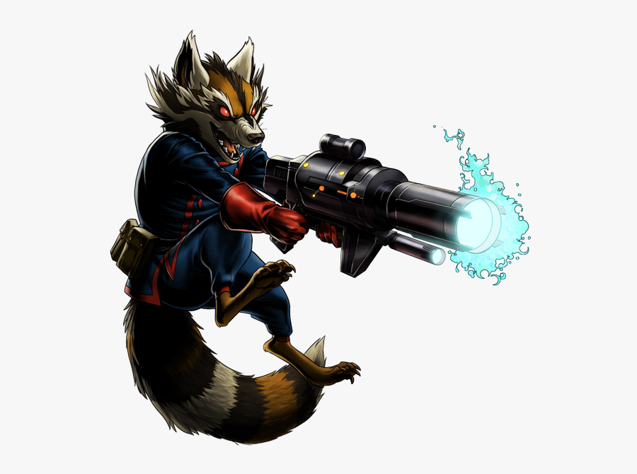 Guardians Of The Galaxy Rocket Raccoon Png Free Image - Marvel Avengers Alliance Rocket, Transparent Clipart