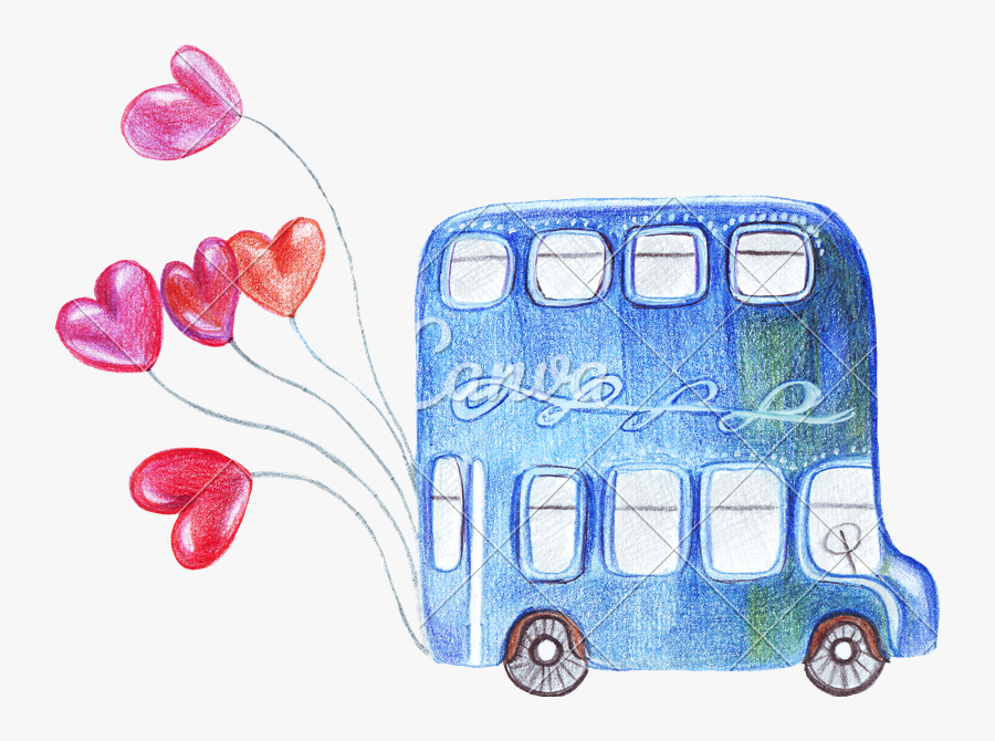 Drawing Raindrops Watercolor - Dibujo Autobus Boda, Transparent Clipart