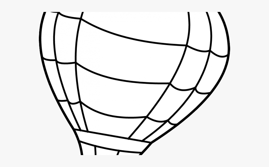 Colouring Page Of Hot Air Balloon, Transparent Clipart