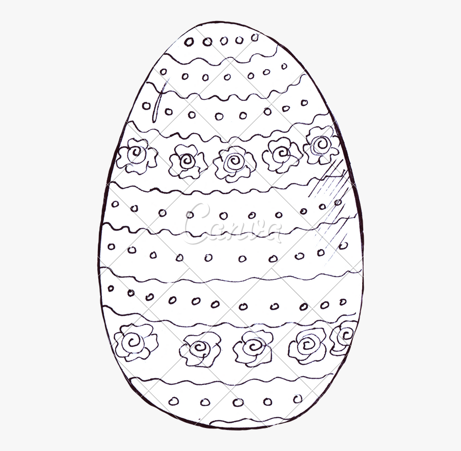 Drawing Egg Black And White - Circle, Transparent Clipart