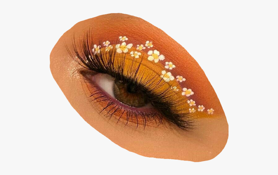 #eye #makeup #eyeshadow #flower #cute #aesthetic #pngs - Flower Eye Makeup, Transparent Clipart
