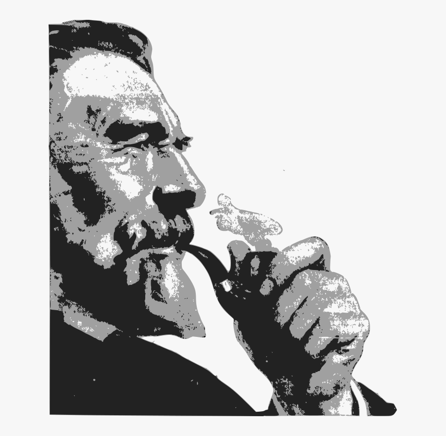 Transparent Man Smoking Pipe Clipart - Man Smoking Pipe Drawing, Transparent Clipart
