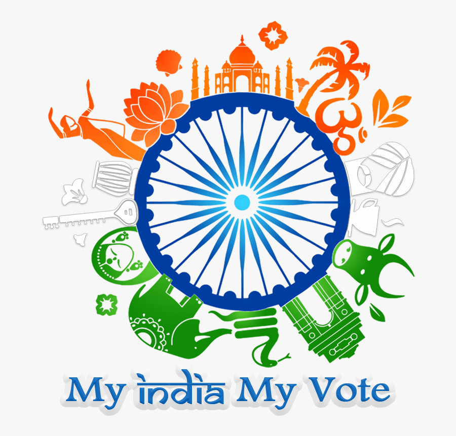 My India My Vote - Iran And India Flags, Transparent Clipart