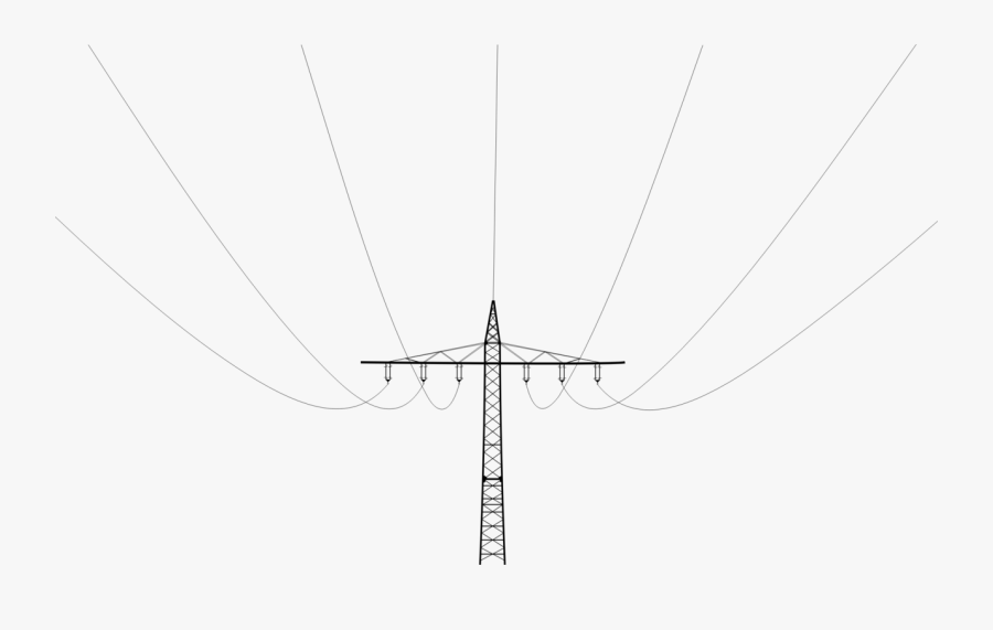 Electrical Power Line - Overhead Power Line, Transparent Clipart