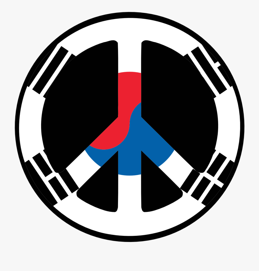 South Korea Peace Symbol Flag Cnd Logo Nik Bear Brown - I M From South Korea, Transparent Clipart