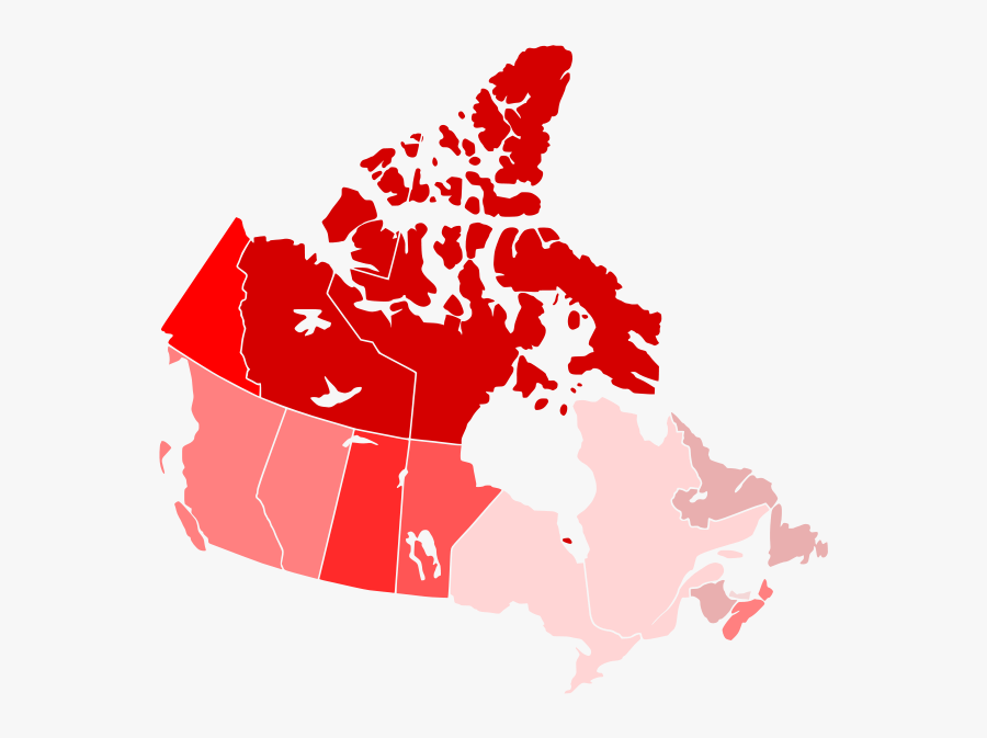 Map Of Violent Crime Rates Across Canada - Crime Rate Map Of Canada, Transparent Clipart
