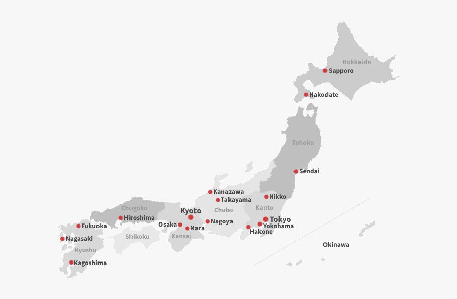 Clip Art Japan Backgrounds - Japan Map Japan Guide, Transparent Clipart