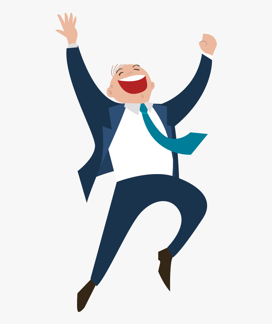 Happiness Clipart Happy Workplace - Vector Happy Man Png, Transparent Clipart