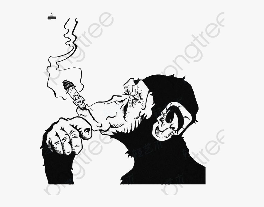 Monkey Png Black Wall Art Painting Black And White Free