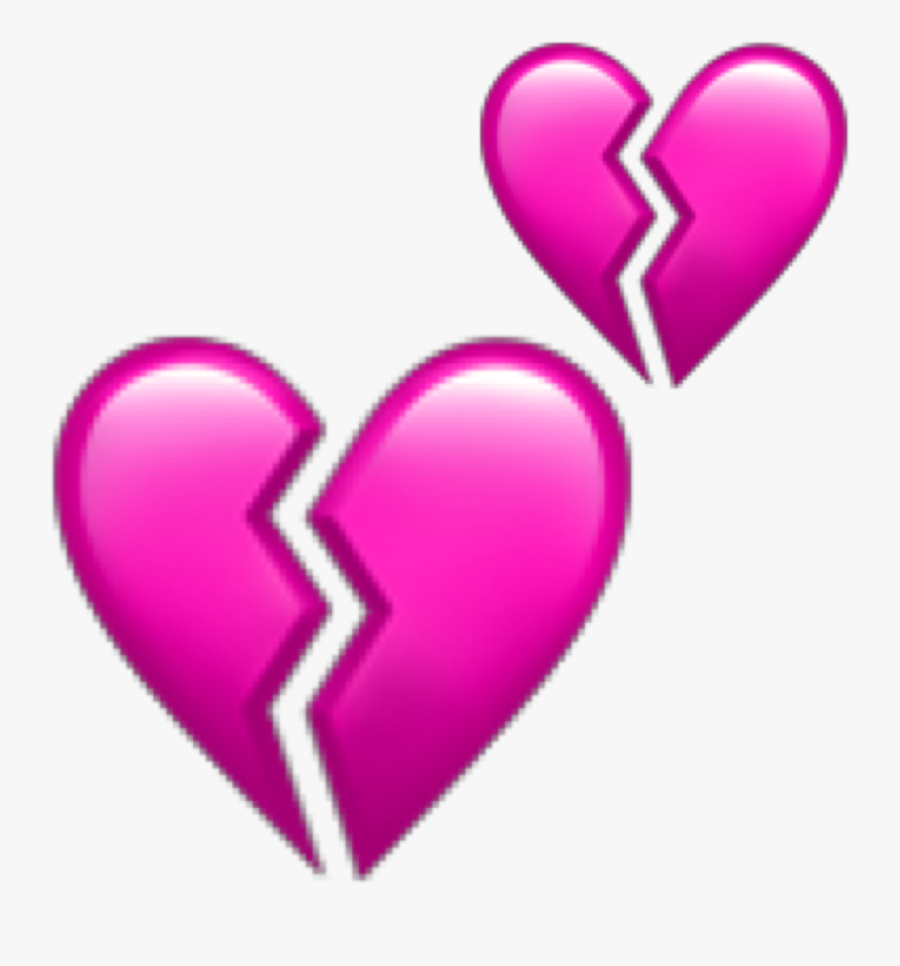 #love #heartbreak #emoji #lofi #depression #edit #sadness - Broken Heart Ios Emoji, Transparent Clipart