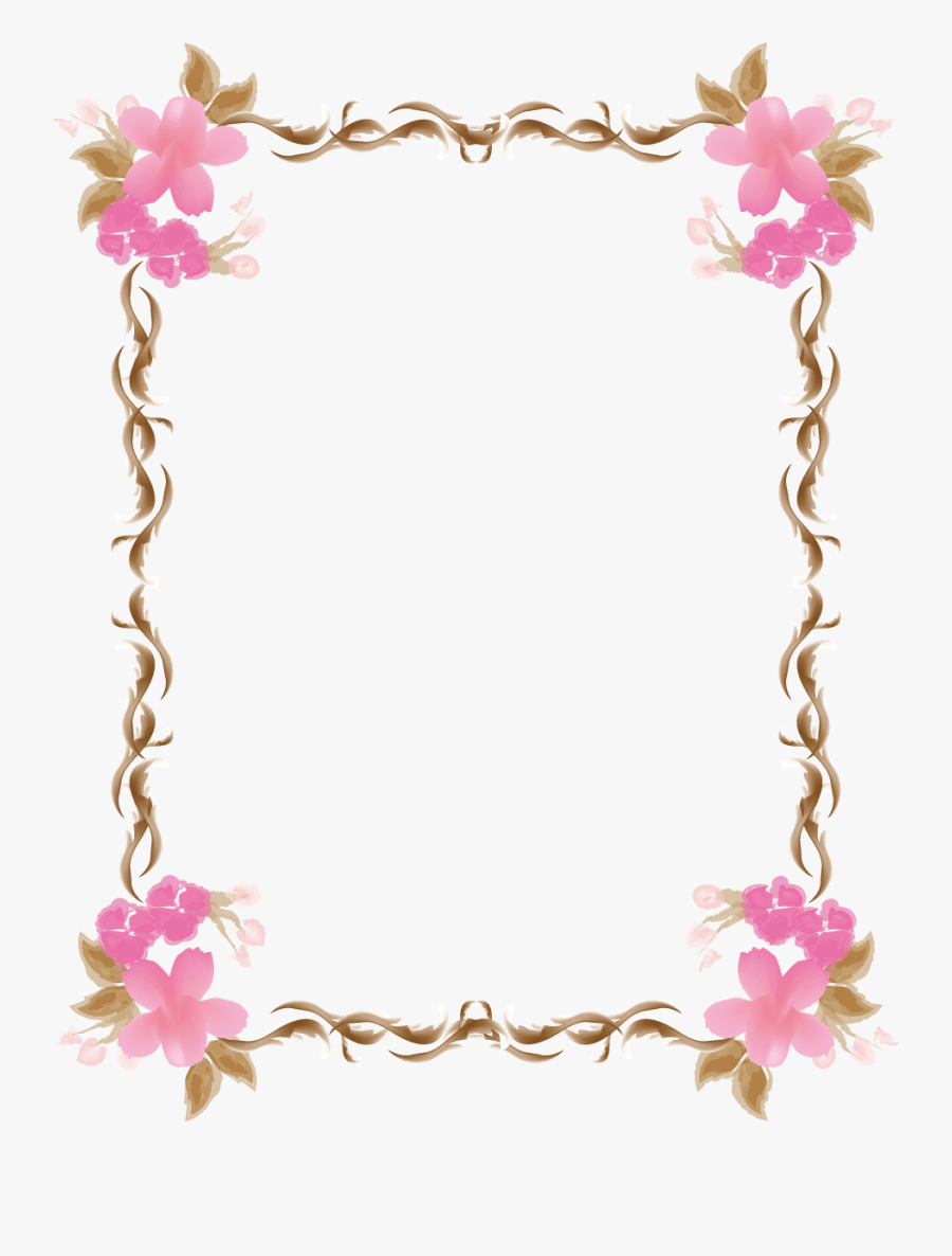 Frame Lace Pink, Transparent Clipart