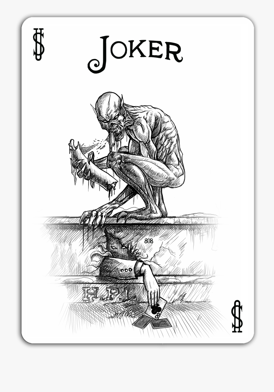 Drawn Joker Ha Ha - Bicycle Joker Playing Card, Transparent Clipart