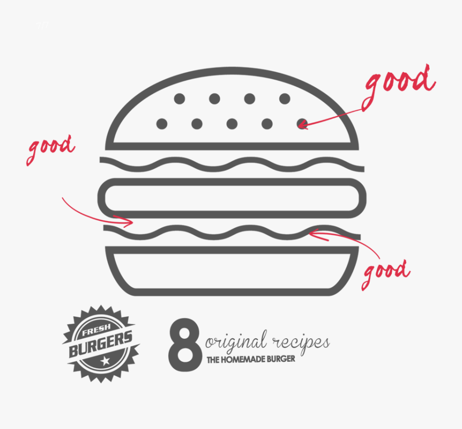 Black Hamburger Logo, Transparent Clipart