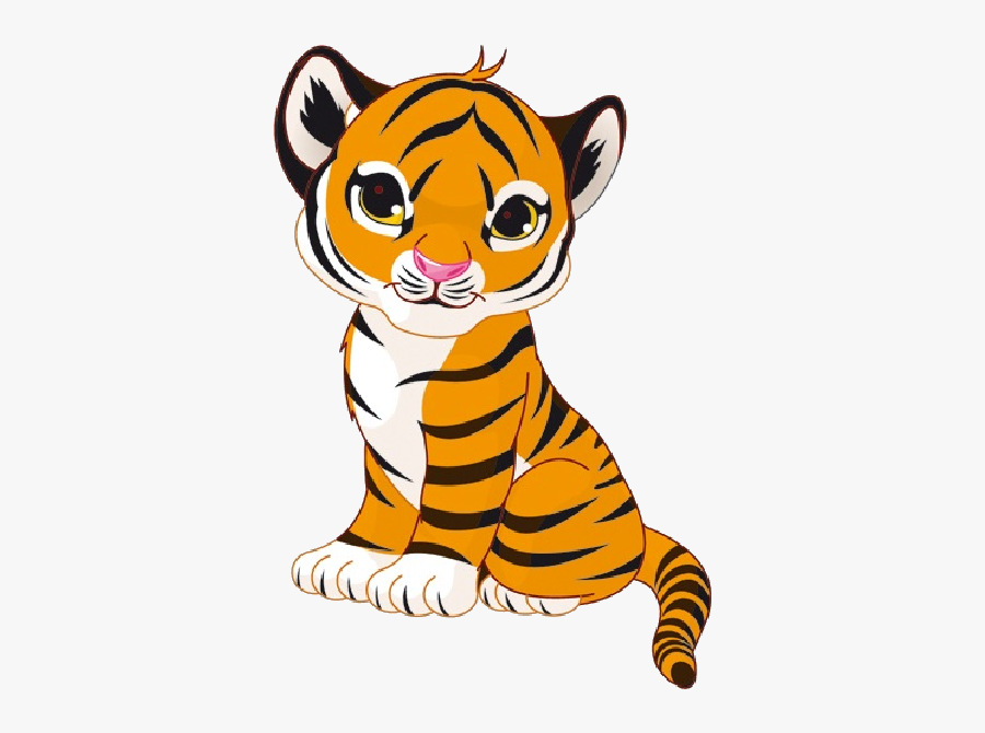 Cute Tiger Drawing Easy, Transparent Clipart